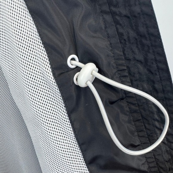 Michael Michael Kors Womens Black Logo Tape Hooded Windbreaker Jacket Small - Picture 15 of 16